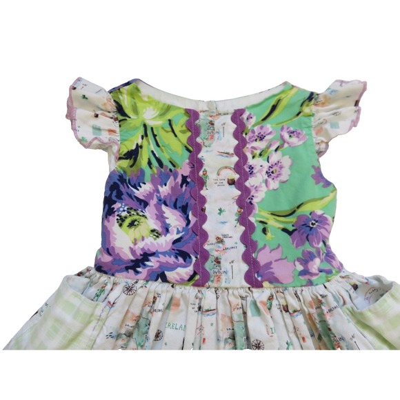 Olive Mae Boutique Dress Ireland Saint Patrick Shamrock Size 4T‎ - Picture 3 of 7